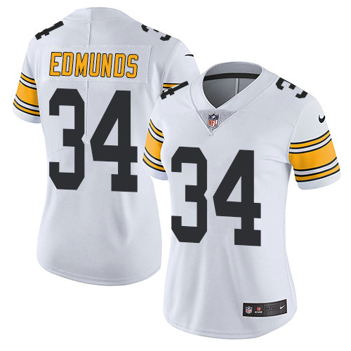 Nike Steelers #34 Terrell Edmunds White Women's Stitched NFL Vapor Untouchable Limited Jersey