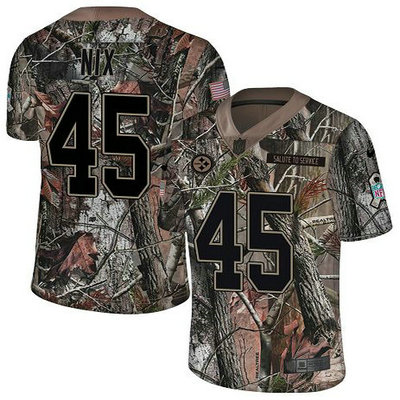Nike Steelers #45 Roosevelt Nix Camo Youth Stitched NFL Limited Rush Realtree Jersey