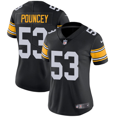 Nike Steelers #53 Maurkice Pouncey Black Alternate Women's Stitched NFL Vapor Untouchable Limited Jersey