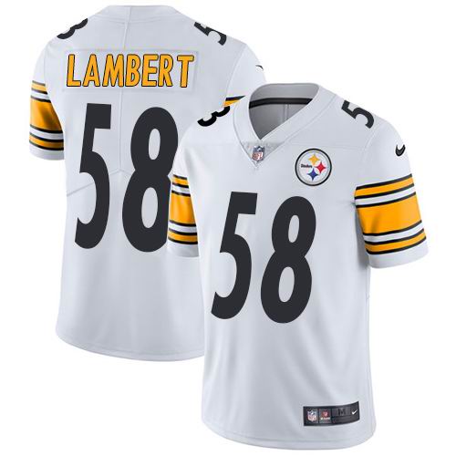 Nike Steelers #58 Jack Lambert White Vapor Untouchable Limited Jersey