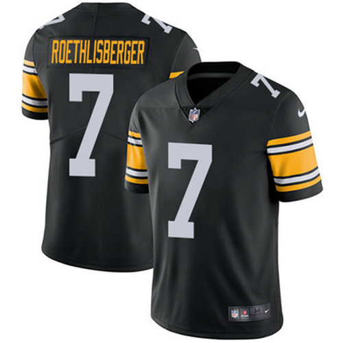 Nike Steelers #7 Ben Roethlisberger Black Alternate Youth Stitched NFL Vapor Untouchable Limited Jersey