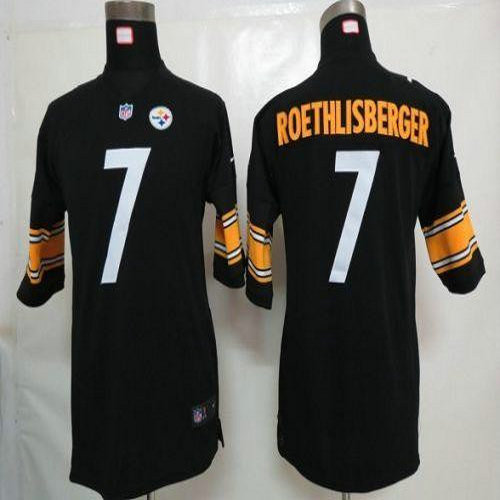Nike Steelers #7 Ben Roethlisberger Black Team Color Youth Stitched NFL Elite Jersey