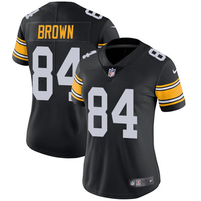 Nike Steelers #84 Antonio Brown Black Alternate Women's Stitched NFL Vapor Untouchable Limited Jersey