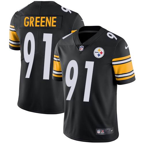 Nike Steelers #91 Kevin Greene Black Vapor Untouchable Limited Jersey