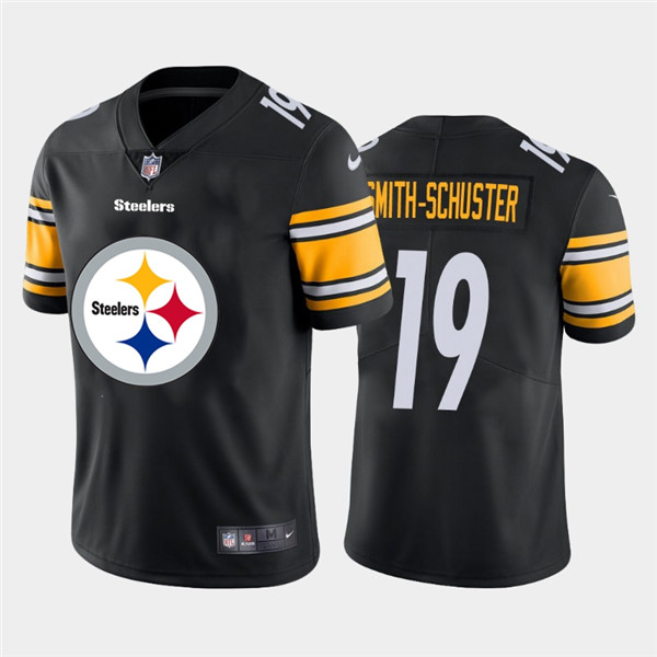 Nike Steelers 19 JuJu Smith-Schuster Black Team Big Logo Vapor Untouchable Limited Jersey