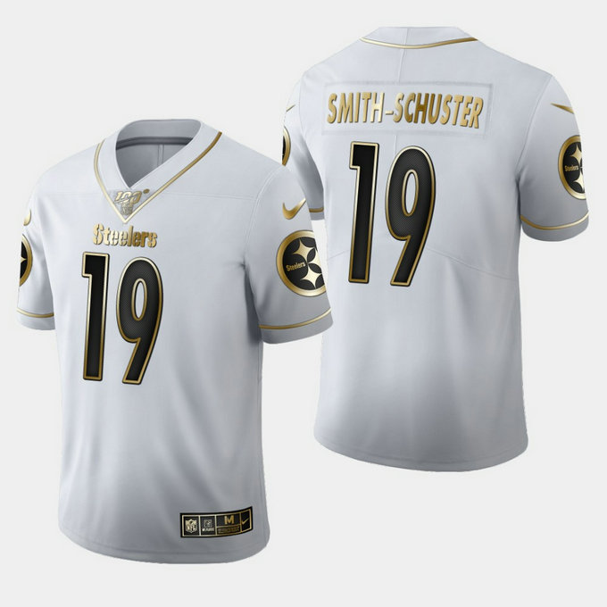 Nike Steelers 19 JuJu Smith-Schuster White 100th Season Vapor Untouchable Limited Jersey