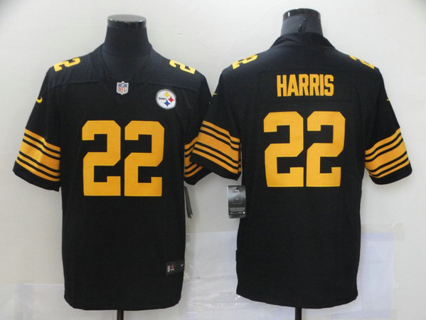 Nike Steelers 22 Najee Harris Black 2021 NFL Draft Color Rush Limited Jersey