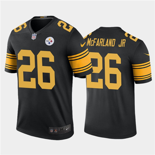 Nike Steelers 26 Anthony McFarland Jr. Black Team Rush Vapor Untouchable Limited Jersey