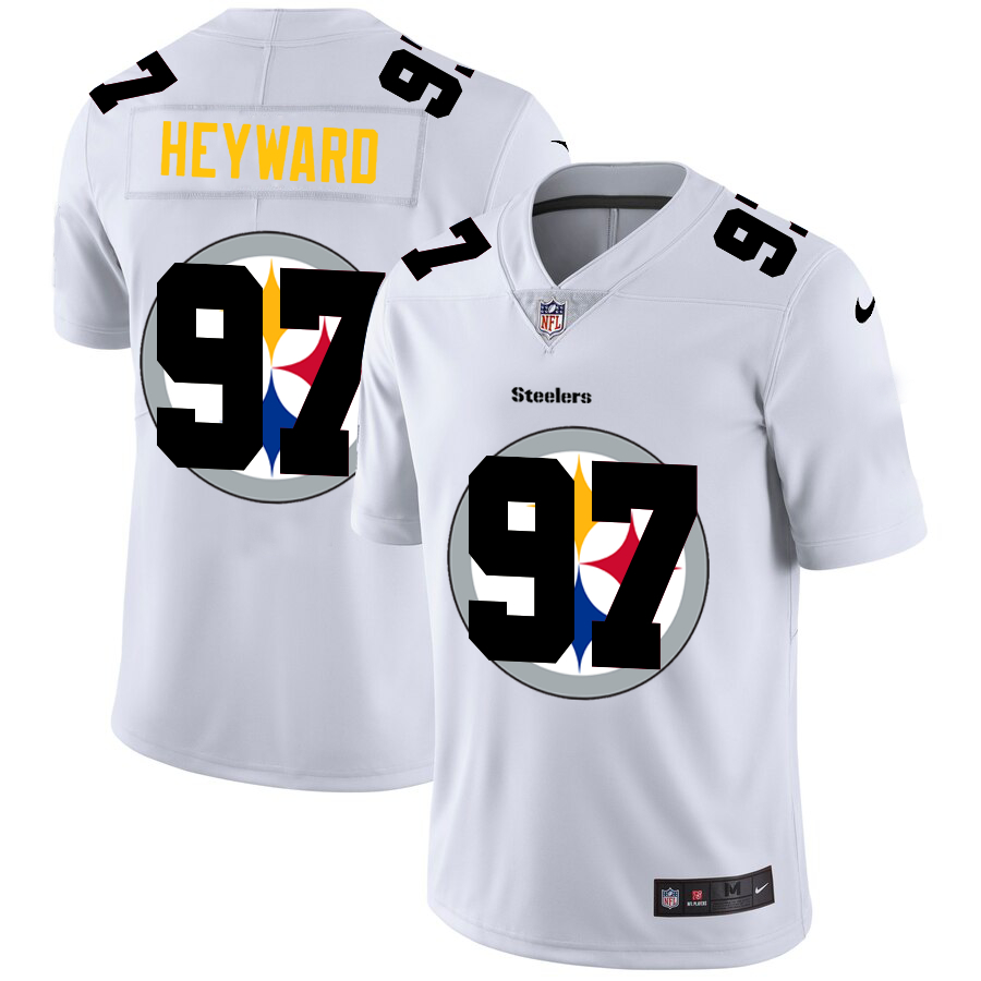 Nike Steelers 97 Cameron Heyward White Shadow Logo Limited Jersey