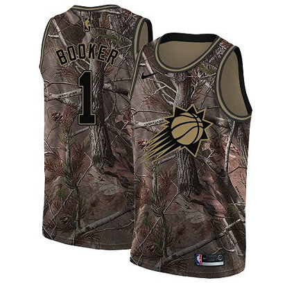 Nike Suns #1 Devin Booker Camo NBA Swingman Realtree Collection Jersey
