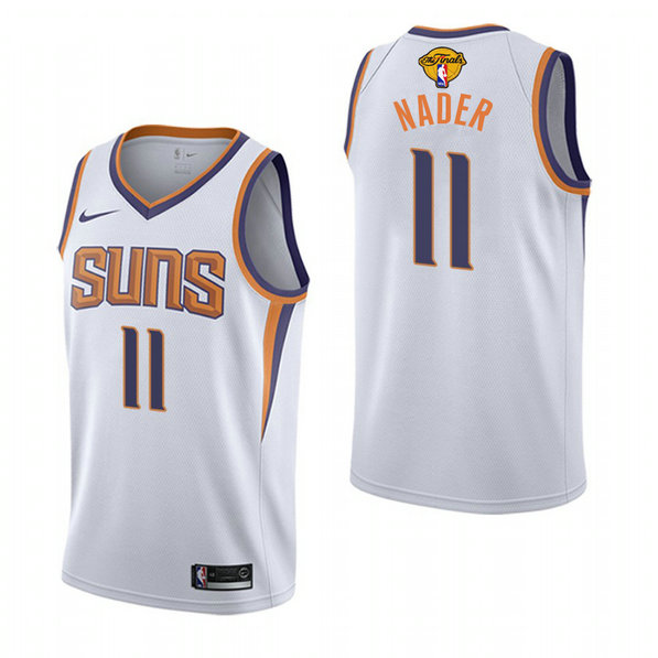 Nike Suns #11 Abdel Nader Men's 2021 NBA Finals Bound Swingman Association Edition Jersey White