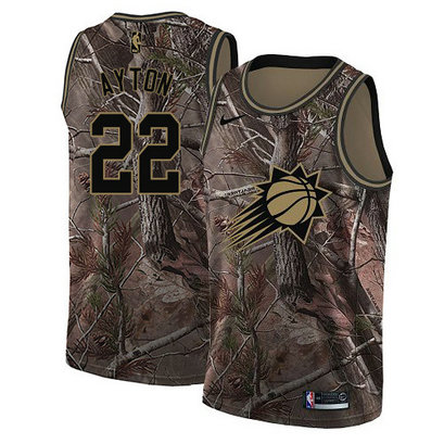 Nike Suns #22 Deandre Ayton Camo NBA Swingman Realtree Collection Jersey