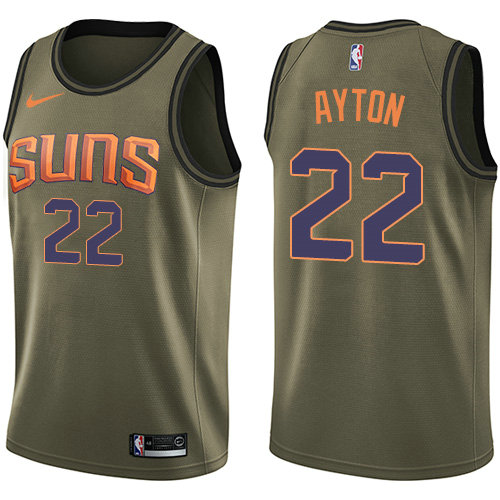 Nike Suns #22 Deandre Ayton Green NBA Swingman Salute to Service Jersey
