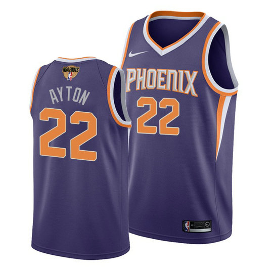 Nike Suns #22 Deandre Ayton Men's 2021 NBA Finals Bound Swingman Icon Edition Jersey Purple