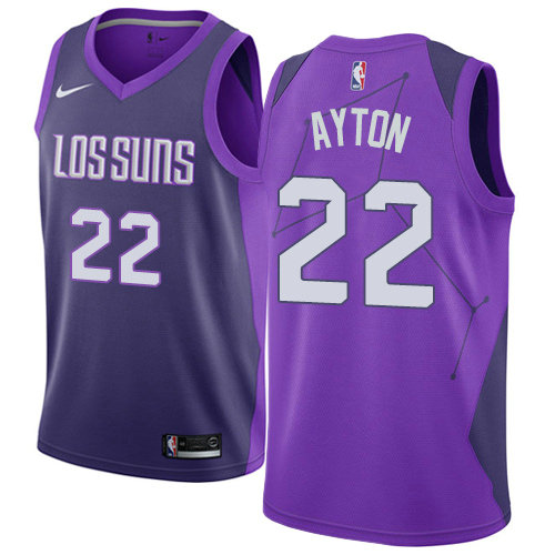 Nike Suns #22 Deandre Ayton Purple Women's NBA Swingman City Edition Jersey