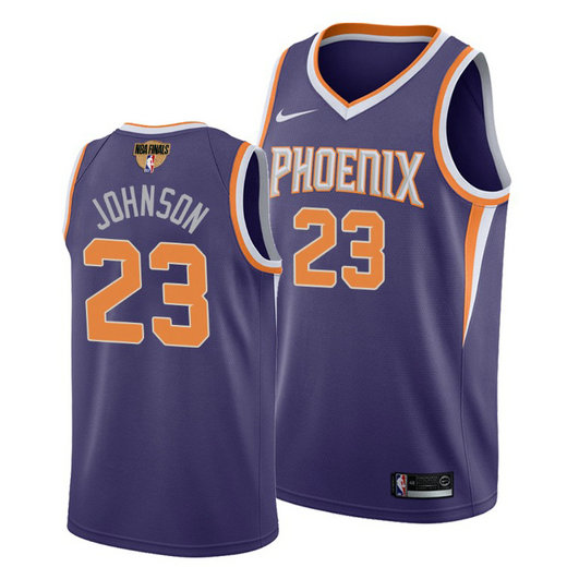 Nike Suns #23 Cameron Johnson Men's 2021 NBA Finals Bound Swingman Icon Edition Jersey Purple