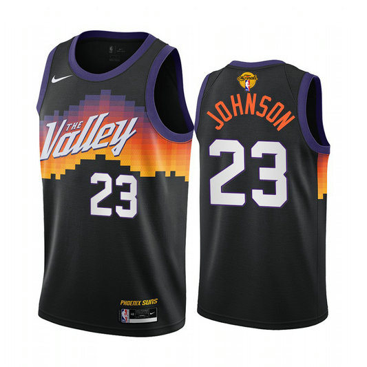 Nike Suns #23 Cameron Johnson Youth 2021 NBA Finals Bound City Edition Jersey Black