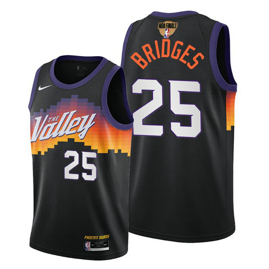 Nike Suns #25 Mikal Bridges Youth 2021 NBA Finals Bound City Edition Jersey Black