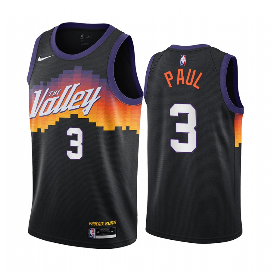 Nike Suns #3 Chris Paul Black NBA Swingman 2020-21 City Edition Jersey