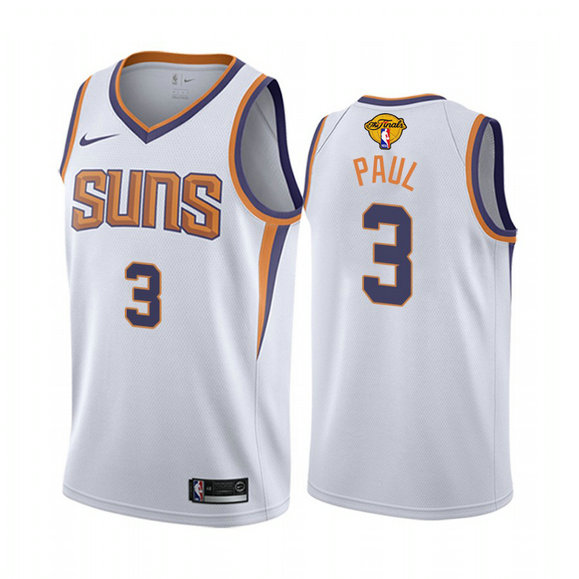Nike Suns #3 Chris Paul Men's 2021 NBA Finals Bound Swingman Association Edition Jersey White