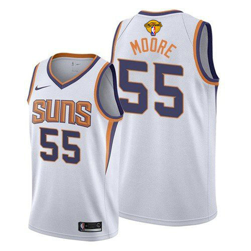 Nike Suns #55 E'Twaun Moore Men's 2021 NBA Finals Bound Swingman Association Edition Jersey White