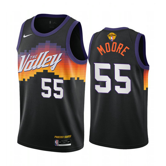 Nike Suns #55 E'Twaun Moore Youth 2021 NBA Finals Bound City Edition Jersey Black