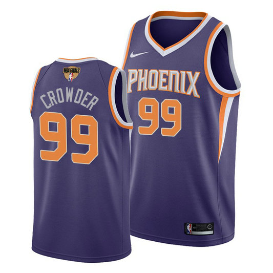 Nike Suns #99 Jae Crowder Youth 2021 NBA Finals Bound Swingman Icon Edition Jersey Purple