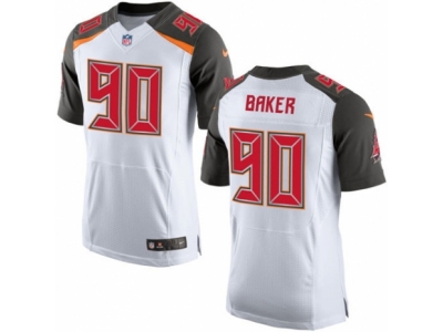 Nike Tampa Bay Buccaneers #90 Chris Baker Elite White Jersey