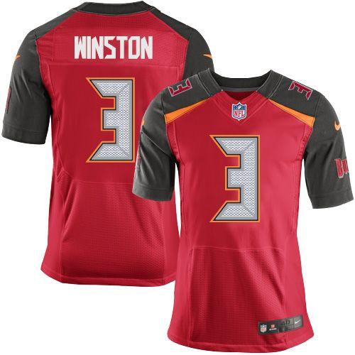 Nike Tampa Bay Buccaneers 3 Jameis Winston Red Team Color NFL New Elite jersey