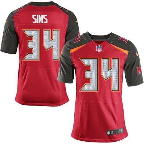 Nike Tampa Bay Buccaneers 34 Charles Sims Red Team Color NFL New Elite Jersey
