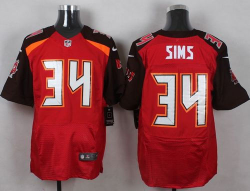 Nike Tampa Bay Buccaneers 34 Charles Sims Red Team Color NFL New Elite Jersey