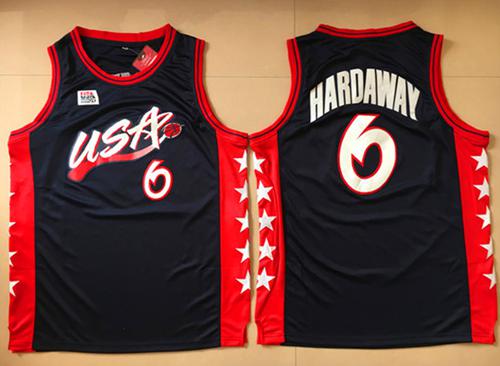 Nike Team USA #6 Penny Hardaway Navy Blue 1996 Dream Team Jersey
