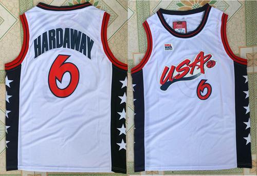 Nike Team USA #6 Penny Hardaway White 1996 Dream Team Jersey