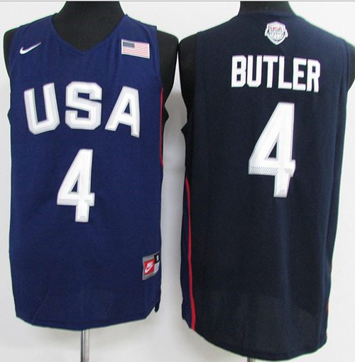 Nike Team USA 4 Jimmy Butler Navy Blue 2016 Dream Team NBA Jersey