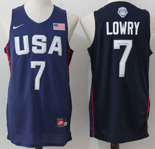 Nike Team USA 7 Kyle Lowry Navy Blue 2016 Dream Team NBA Jersey