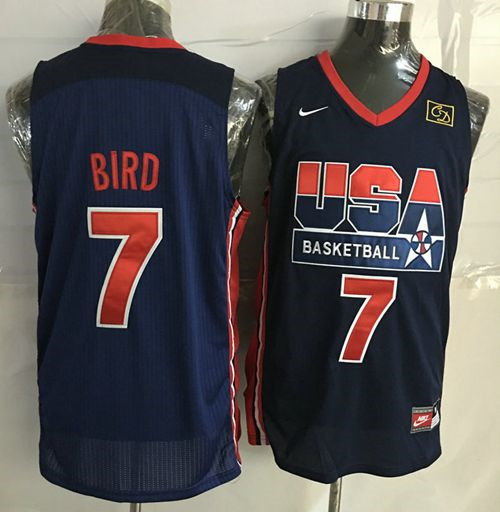 Nike Team USA 7 Larry Bird Dark Blue 2012 USA Basketball Retro NBA Jersey