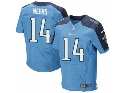 Nike Tennessee Titans #14 Eric Weems Elite Light Blue Jersey - 副本