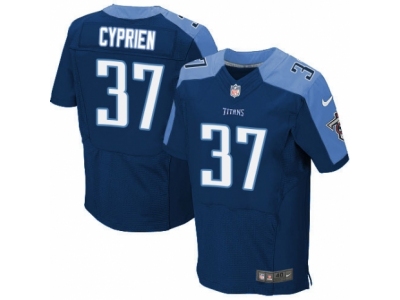 Nike Tennessee Titans #37 Johnathan Cyprien Elite Navy Blue Jersey
