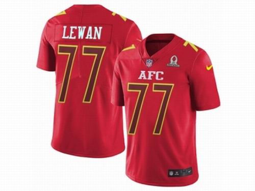 Nike Tennessee Titans #77 Taylor Lewan Limited Red 2017 Pro Bowl Jersey