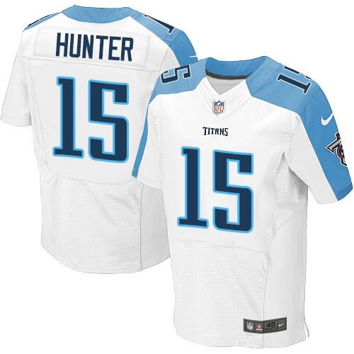 Nike Tennessee Titans 15 Justin Hunter White NFL Elite Jersey