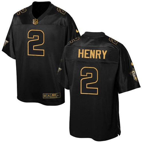 Nike Tennessee Titans 2 Derrick Henry Black NFL Elite Pro Line Gold Collection Jersey