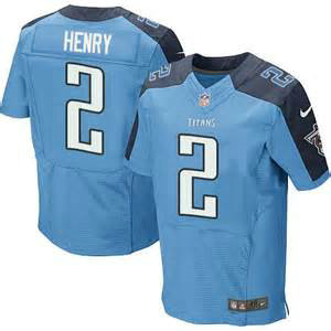 Nike Tennessee Titans 2 Derrick henry Light Blue Team Color NFL Elite Jersey