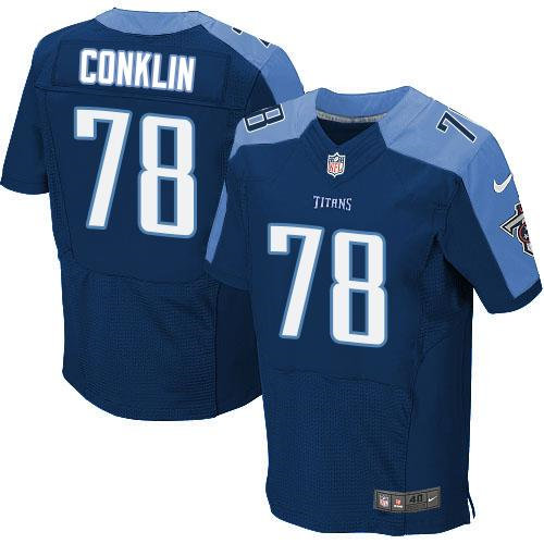Nike Tennessee Titans 78 Jack Conklin Navy Blue Alternate NFL Elite Jersey