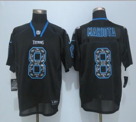 Nike Tennessee Titans 8 Marcus Mariota New Lights Out Black NFL Elite Jersey
