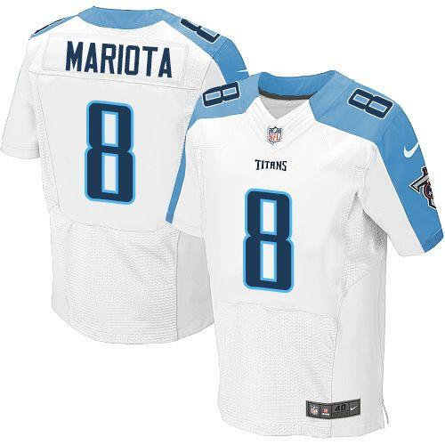 Nike Tennessee Titans 8 Marcus Mariota White NFL Elite Jersey
