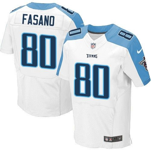 Nike Tennessee Titans 80 Anthony Fasano White NFL Elite Jersey