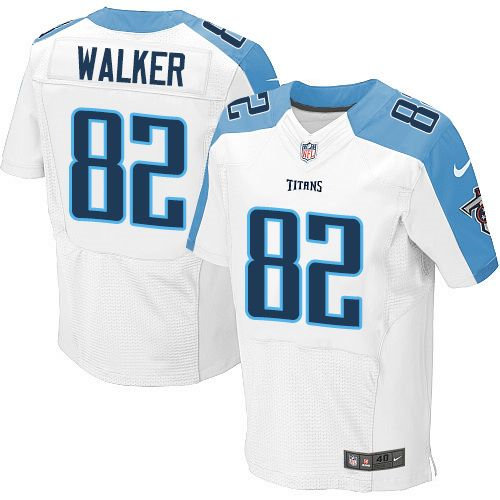 Nike Tennessee Titans 82 Delanie Walker White NFL Elite Jersey