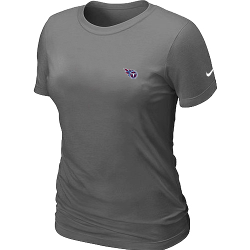 Nike Tennessee Titans Chest embroidered logo women's T-Shirt D.Grey