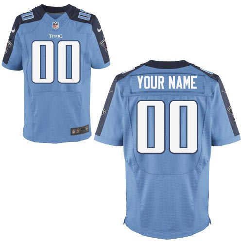 Nike Tennessee Titans Customized Elite Team Color Blue Jersey