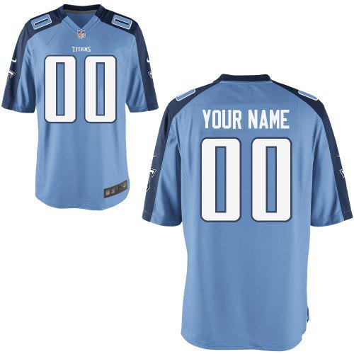 Nike Tennessee Titans Customized Game Team Color Blue Jersey